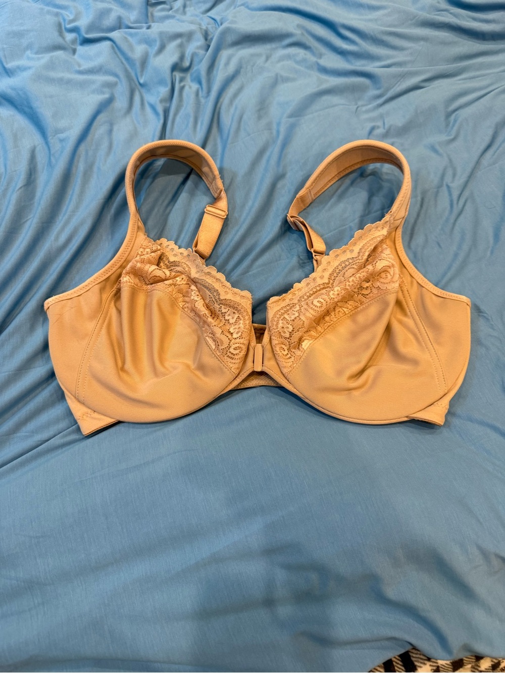 Everyday Lace Trim Full-Coverage Bra in Nude Glamorise